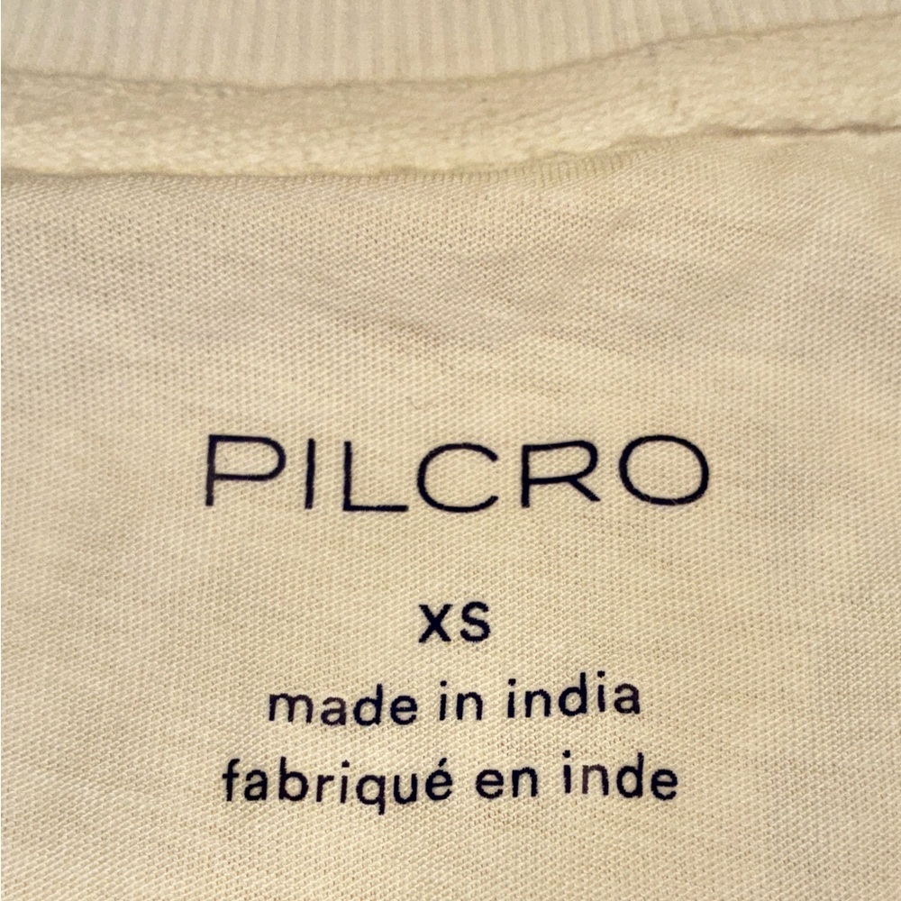 ANTHROPOLOGIE PILCRO Sleeveless White Tee, Ruffle Blue Stripes & Lace XS NWT - Picture 11 of 17